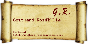 Gotthard Rozália névjegykártya