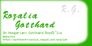 rozalia gotthard business card